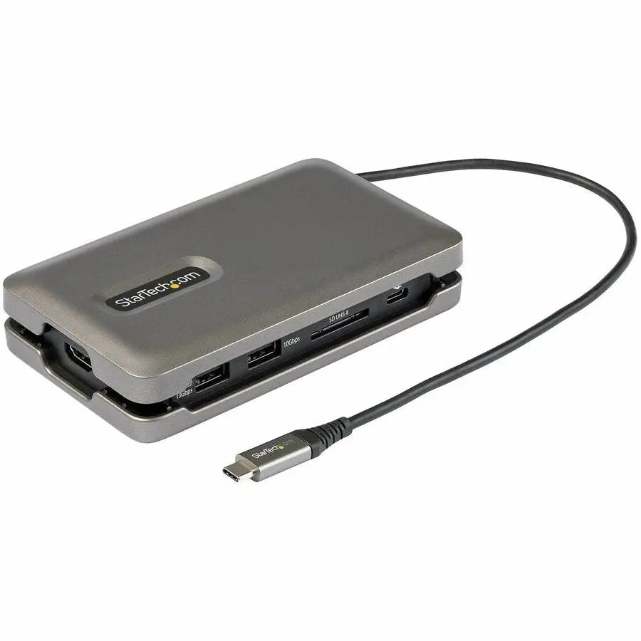 StarTech.com DKT31CSDHPD3 USB-C Multiport Docking Station with 4K HDMI, 2 USB 3.1 Gen 2 Ports, Gigabit Ethernet, SD Card Reader, 100W Power Delivery, Space Gray