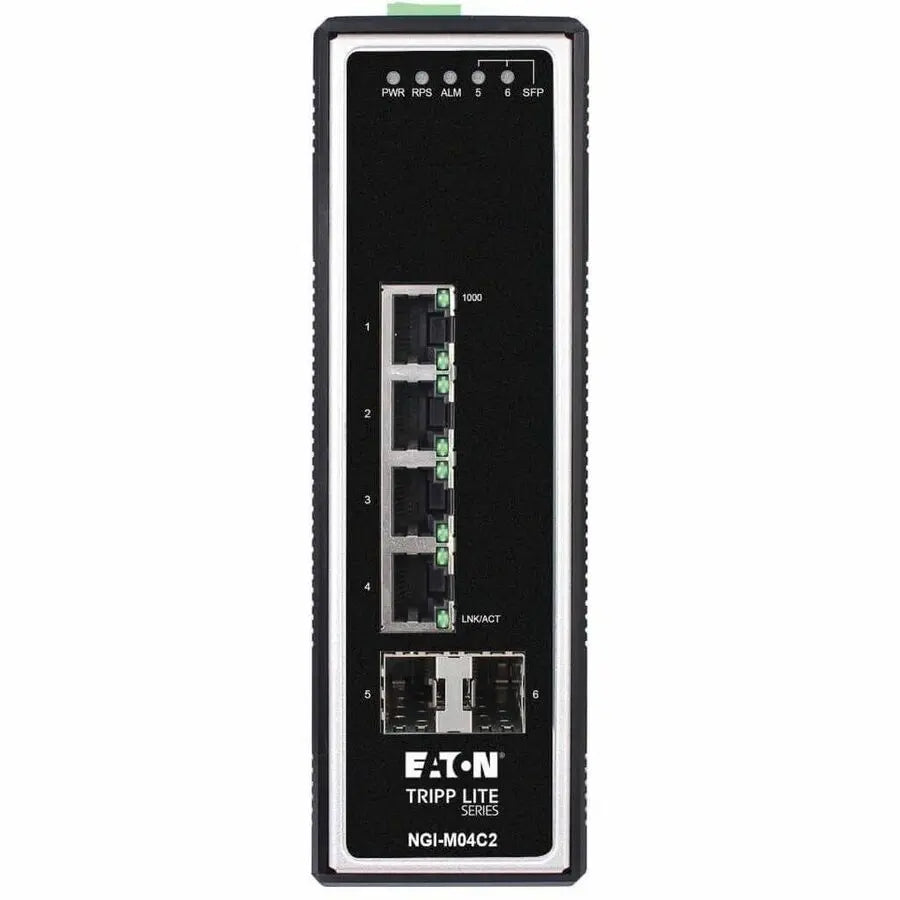 Eaton Tripp Lite Series NGI-M04C2 4-Port Managed Gigabit Ethernet Switch for Industrial Environments