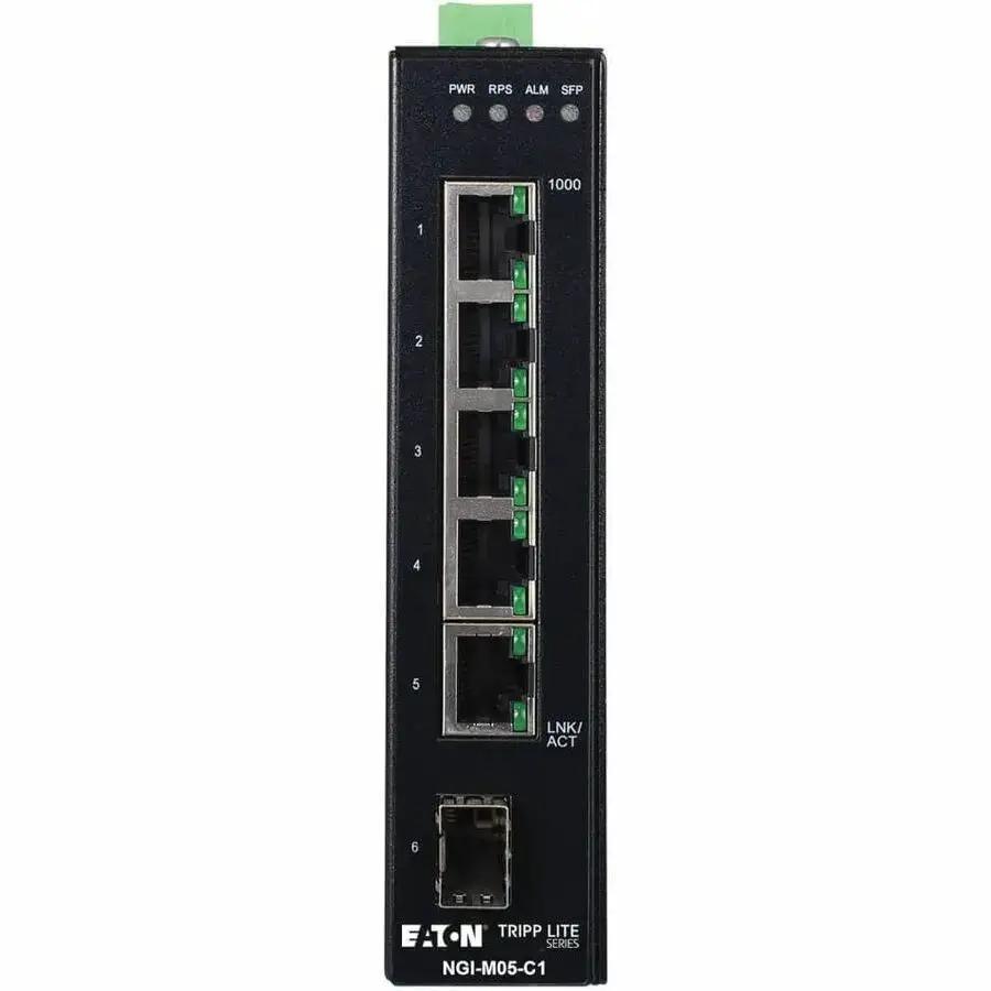 Eaton Tripp Lite Series NGI-M05-C1 5-Port Managed Industrial Gigabit Ethernet Switch with SFP Slot and DIN Rail Mount by Eaton