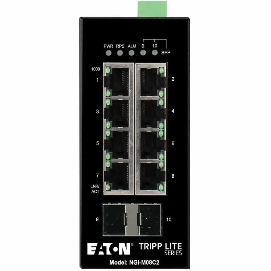 Eaton Tripp Lite Series 8-Port Managed Industrial Gigabit Ethernet Switch NGI-M08C2