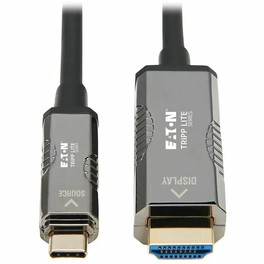 Eaton Tripp Lite Series U444F3-10M-H4K6 10 ft USB-C to HDMI Fiber Optic Cable for 4K HDR Video and Digital Signage by Eaton Corporation