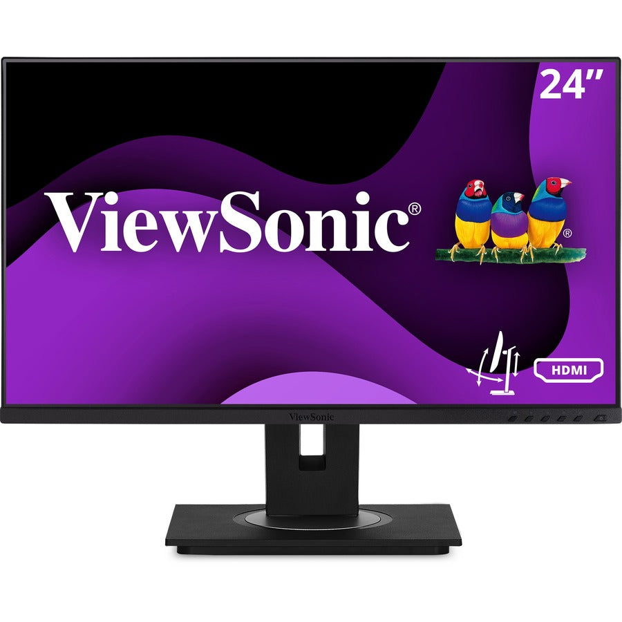 ViewSonic VG2448A 24-Inch Full HD IPS Monitor with Ergonomic Stand and Versatile Connectivity