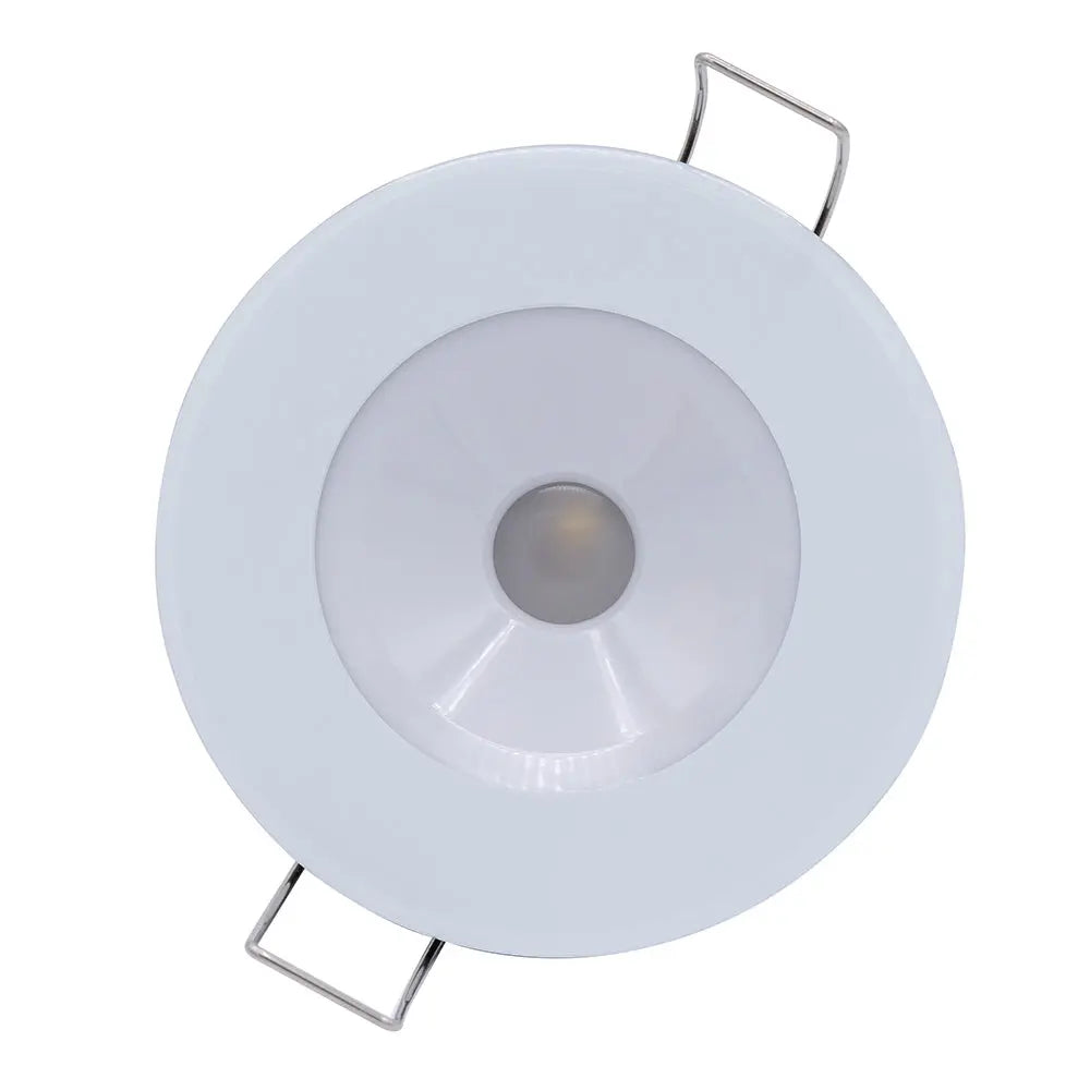 Lumitec Illusion Flush Mount LED Down Light - Warm White, Dimmable, White Housing