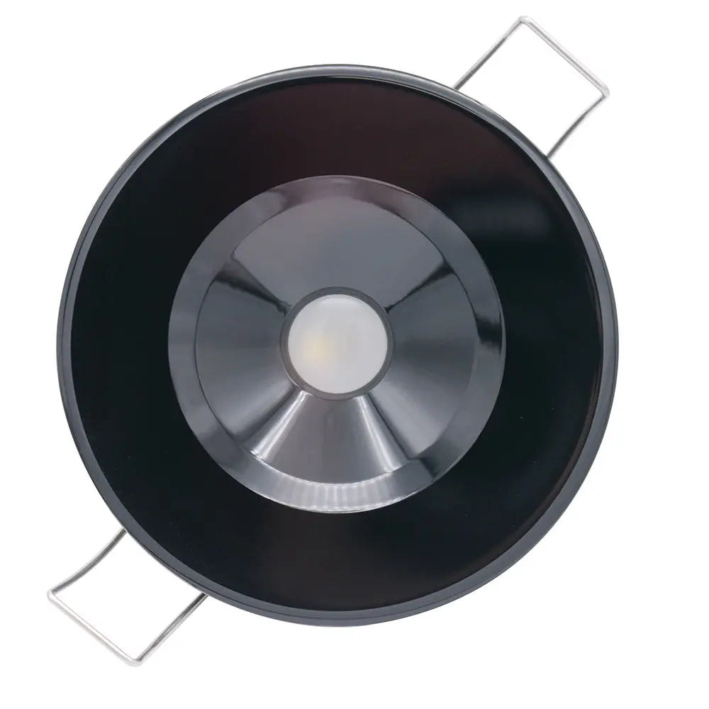 Lumitec Illusion Flush Mount LED Down Light - Warm White Dimmable Black Housing