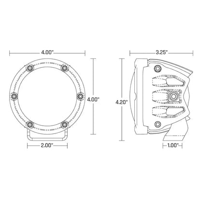 RIGID Industries 360-Series 4-Inch LED SAE Fog Beam Lights - White - Set of 2