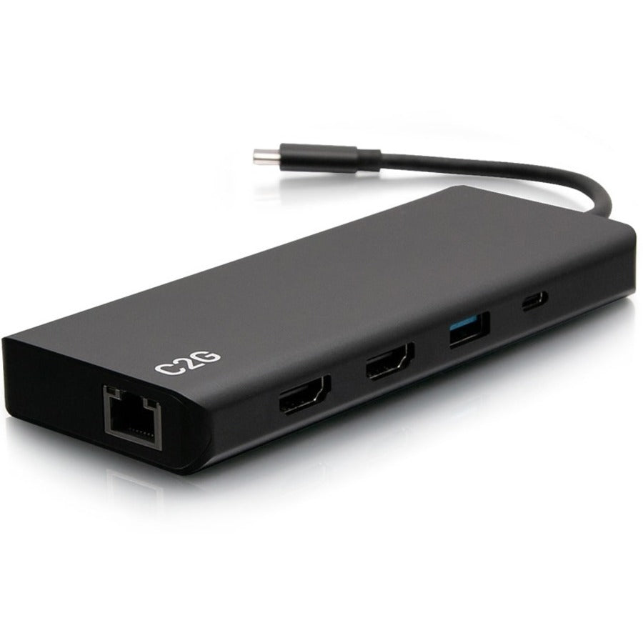C2G USB-C 9-in-1 Dual Display Docking Station with 60W Power, HDMI, Ethernet, USB & Audio