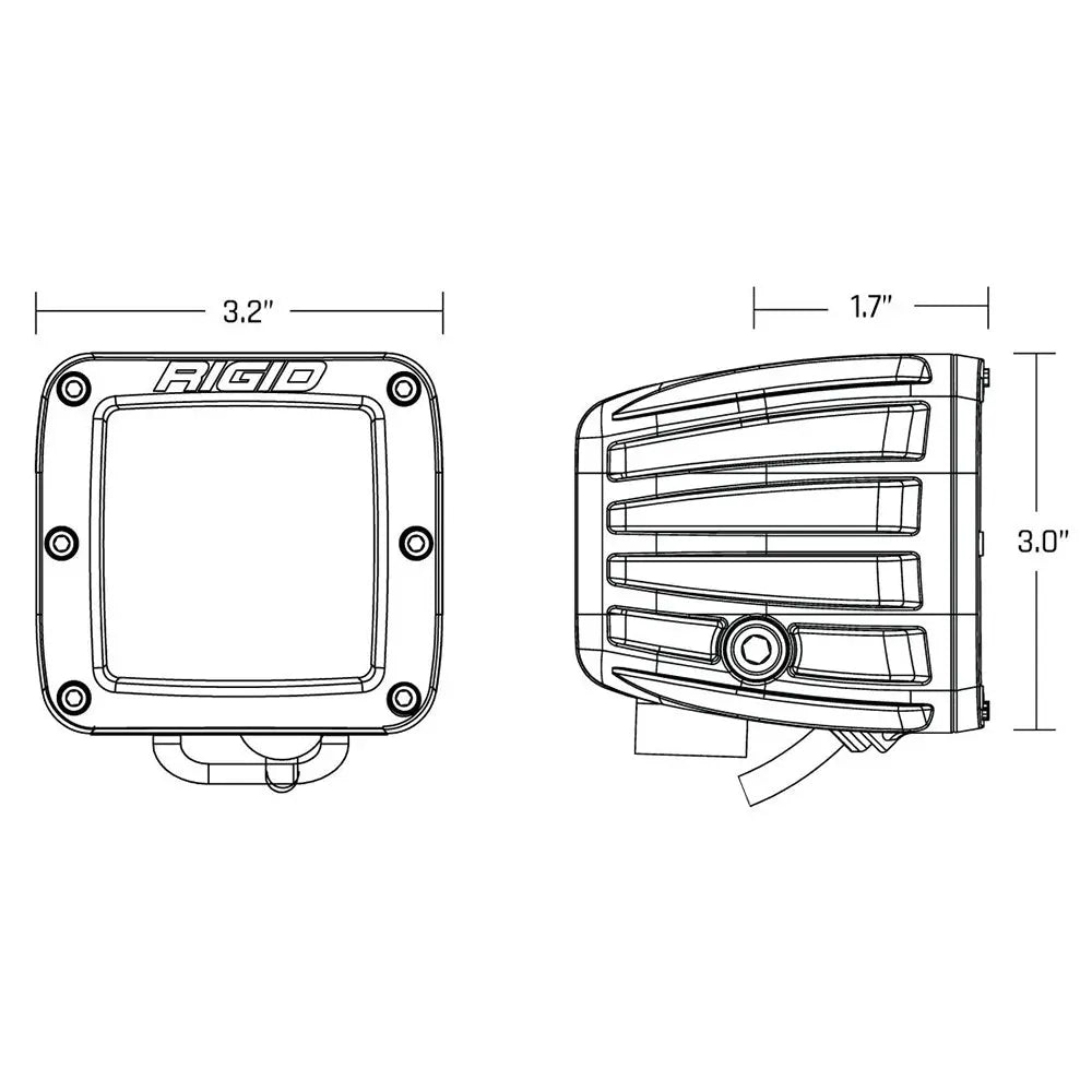 RIGID Industries D-Series LED SAE Fog Beam Lights - Yellow and White - Set of 2