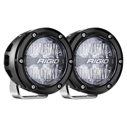 RIGID Industries 360-Series RGBW 4-Inch Offroad Lamp Drive Beam with RGBW Backlight Pods – Set of 2