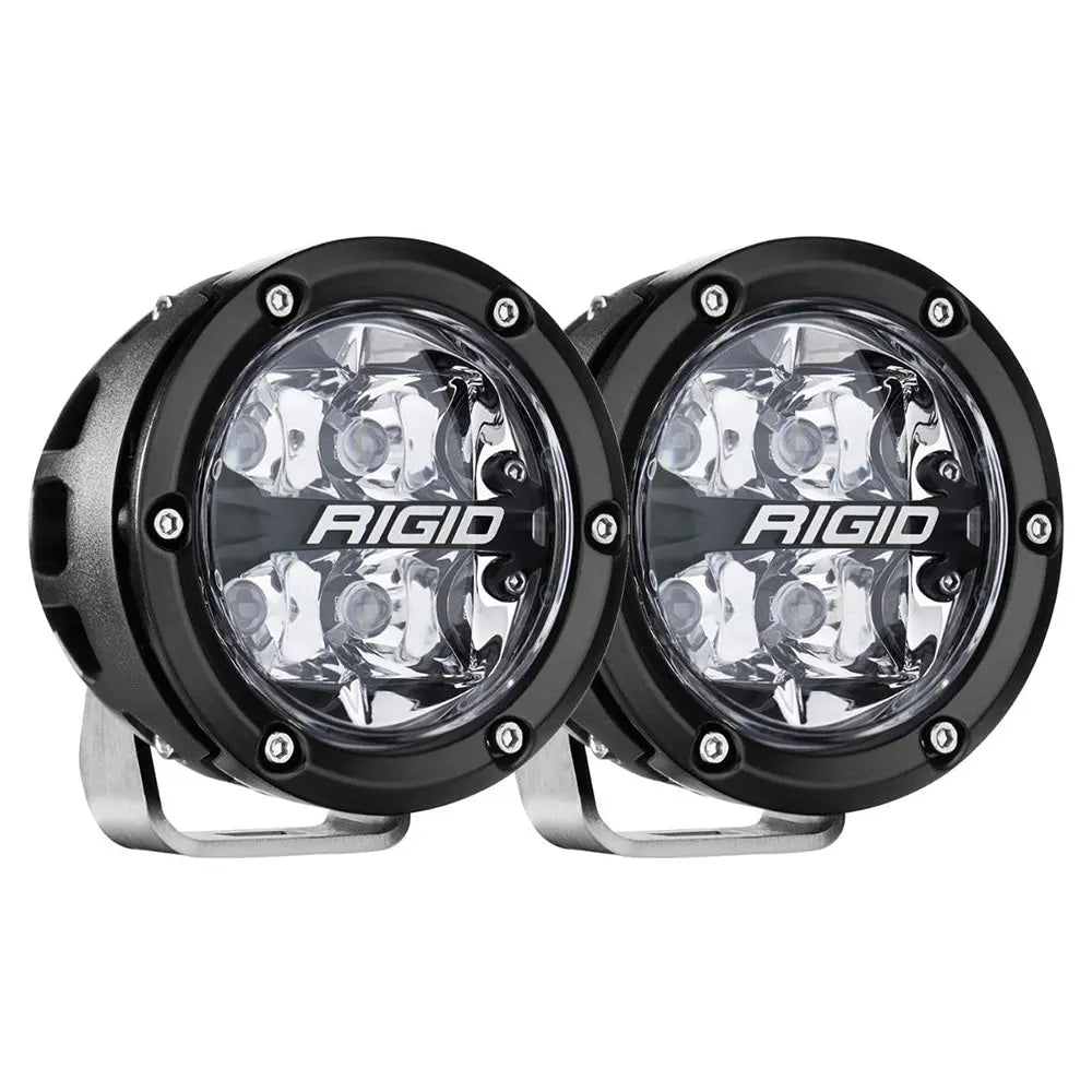 RIGID Industries 360-Series RGBW 4-Inch Offroad Spot Beam with RGBW Backlight Pods – Set of 2