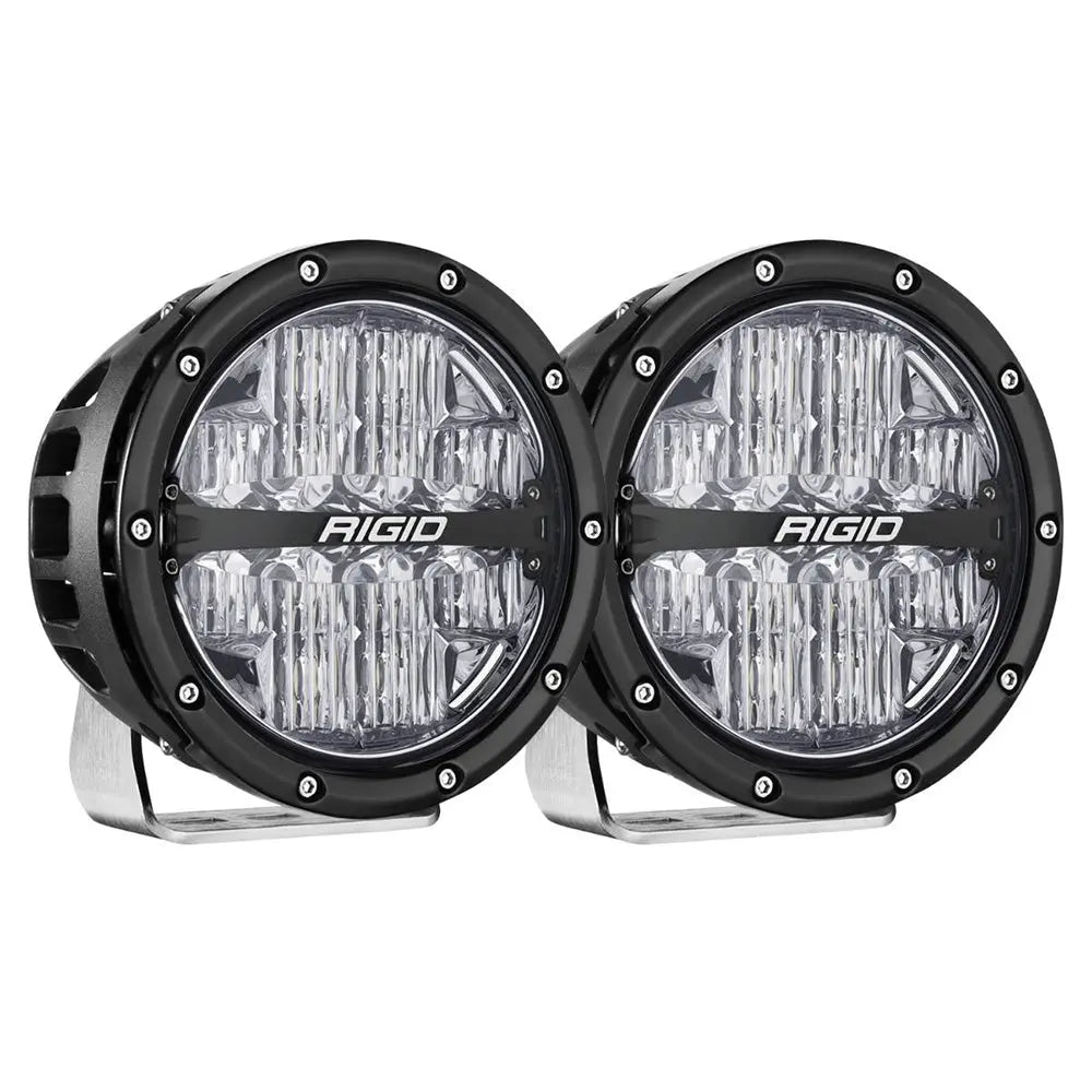 RIGID Industries 360-Series RGBW 6-inch Offroad Lamp Drive Beam with RGBW Backlight Pods – Set of 2