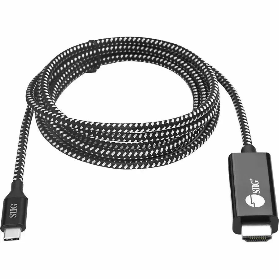 SIIG USB Type-C to HDMI Cable - 2M | Thunderbolt 3 & DisplayPort Alt Mode Compatible