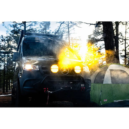 RIGID Industries 360-Series Amber Pro 9-Inch Offroad Spot Beam with Amber Backlight Pod