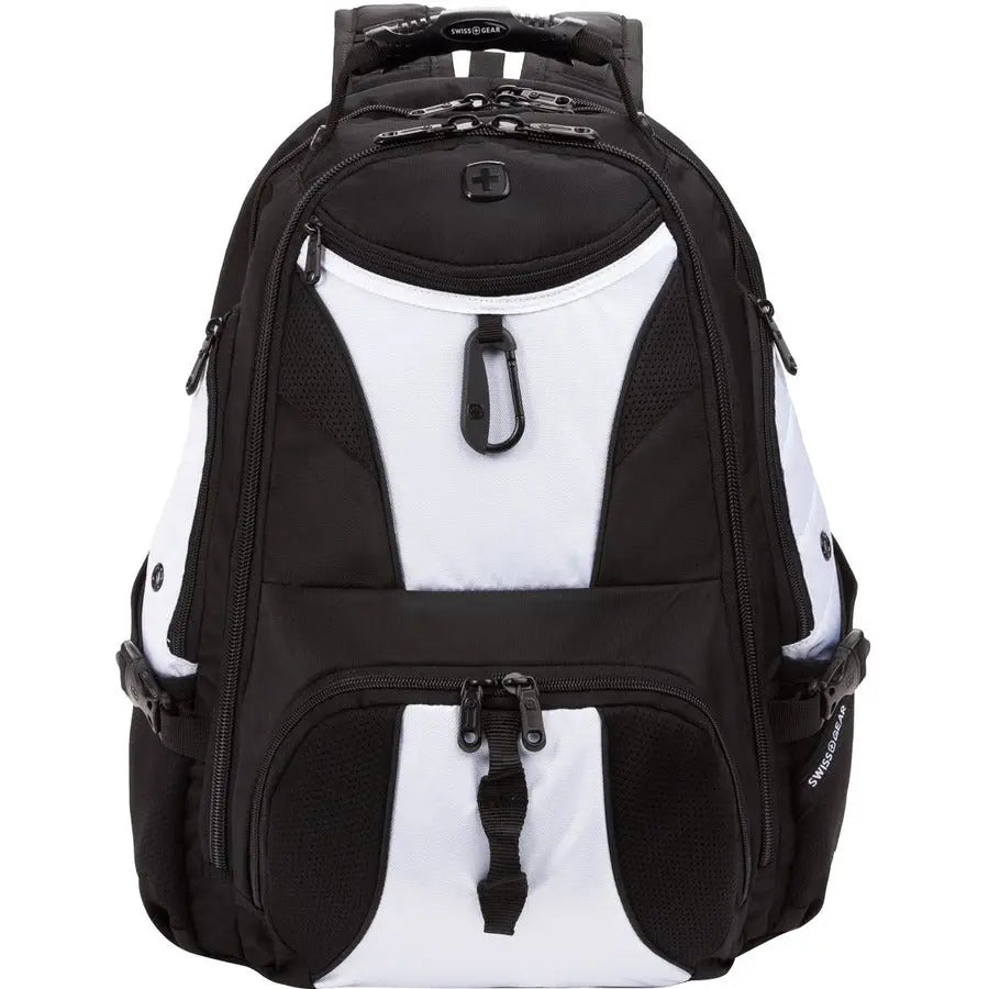 SwissGear 1900 Black Series ScanSmart Laptop Backpack – Durable 1200D Polyester with RFID Protection and TSA-Friendly Design