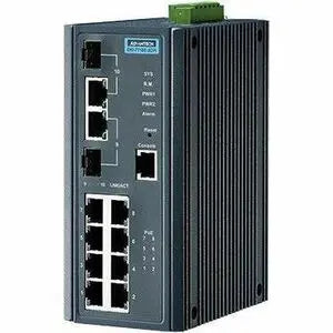 Advantech EKI-7710E-2CPI Ethernet Switch with 8 PoE Ports and Gigabit Combo Ports