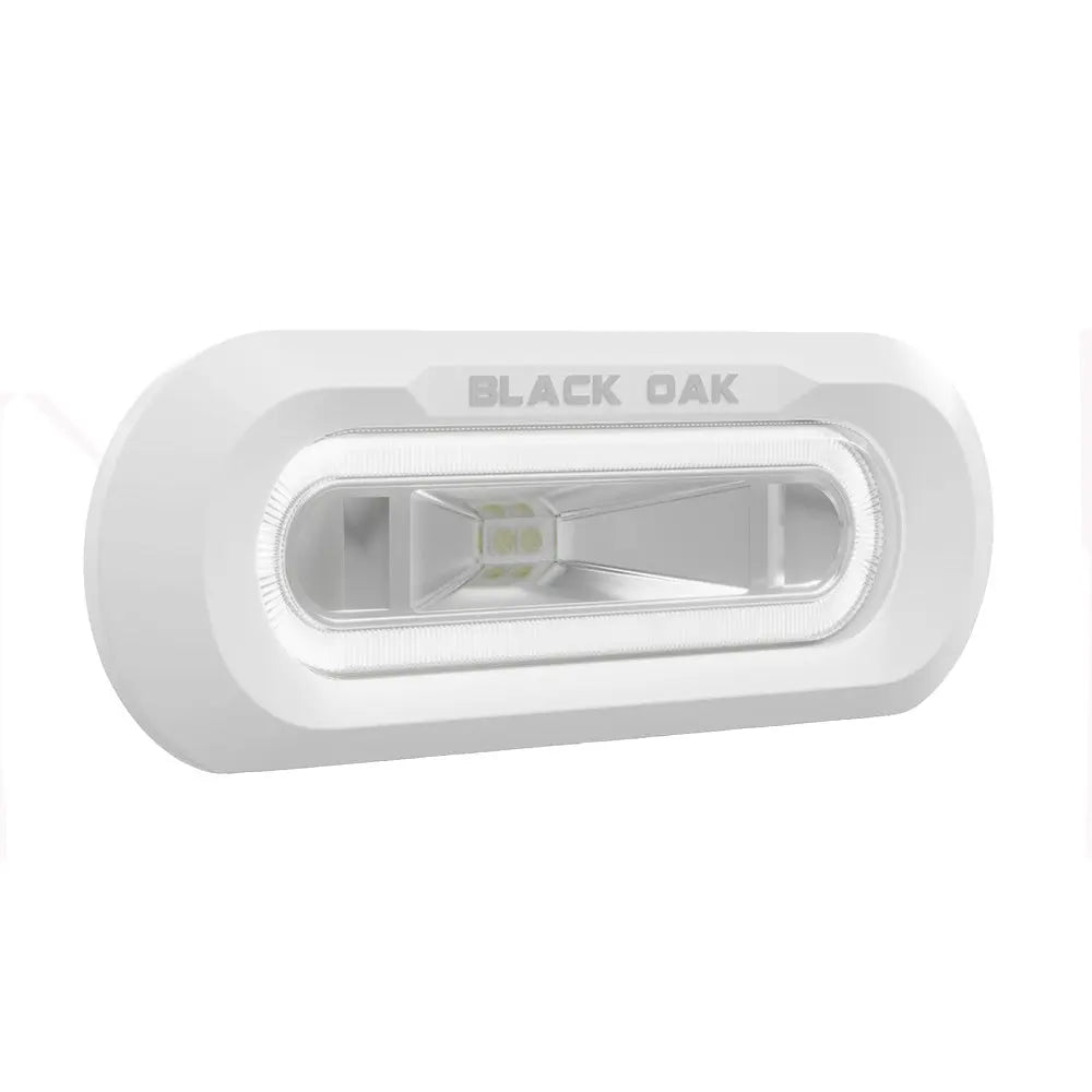 Black Oak LED MLPS-FW Low Profile Marine Spreader Light with White Housing and LED