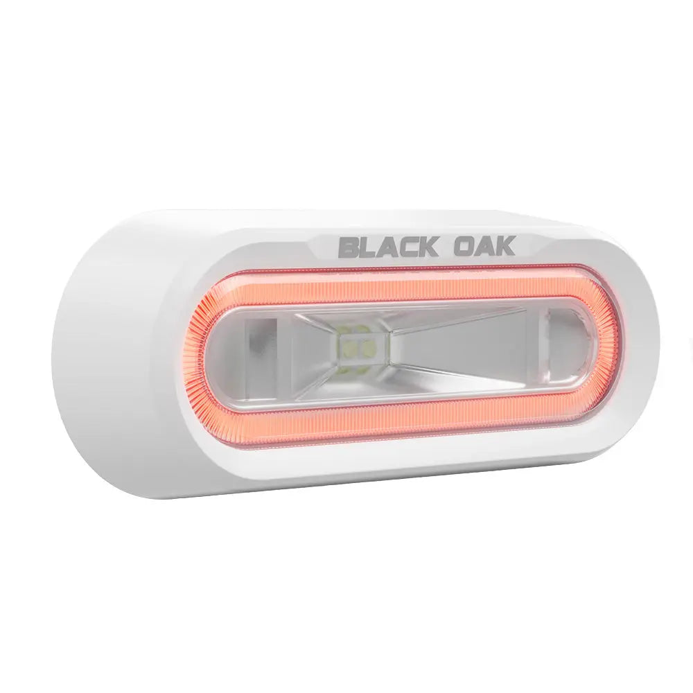 Black Oak LED MLPS-R Low Pro Off-Road Spreader Light with Bracket Mount and Red LED