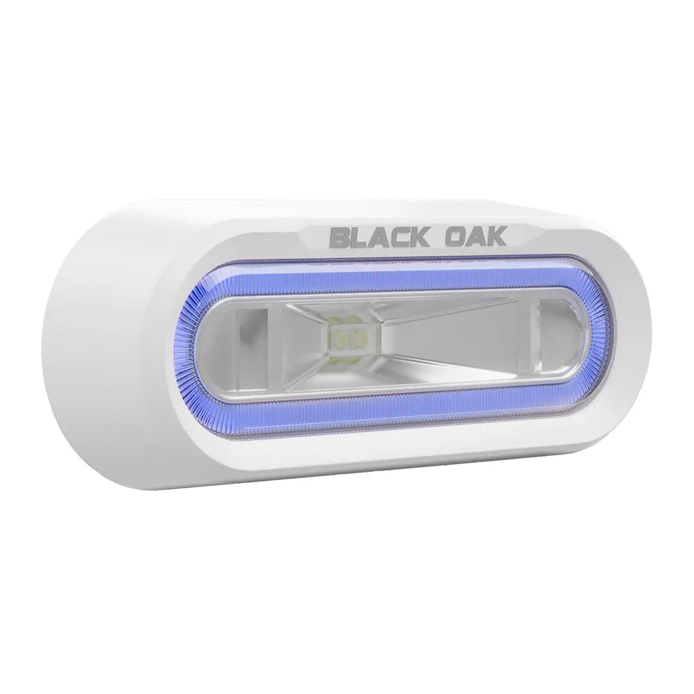 Black Oak LED MLPS-B Low Profile Off Road Spreader Light with Blue LED and Bracket Mount