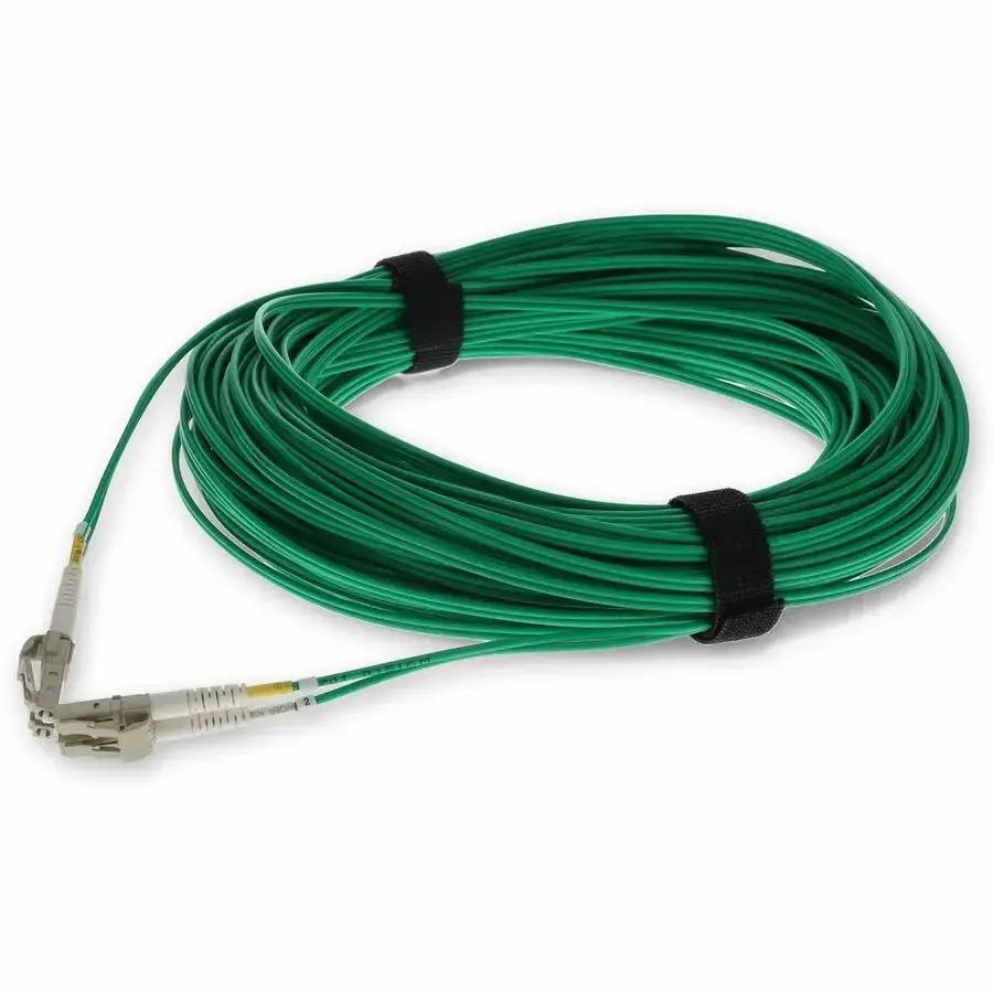 AddOn 30m LC to LC Green OM4 Duplex Fiber Patch Cable - Riser-Rated, High-Speed Network Connectivity by AddOn