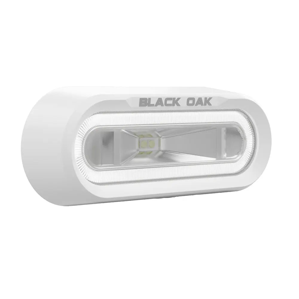 Black Oak LED MLPS-W Low Pro Off Road Spreader Light with Bracket Mount and White Housing