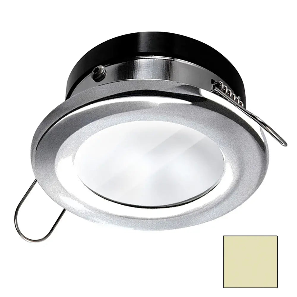 I2Systems Inc Apeiron 4.5W Spring Mount Round Marine LED Light - Warm White, Brushed Nickel Finish