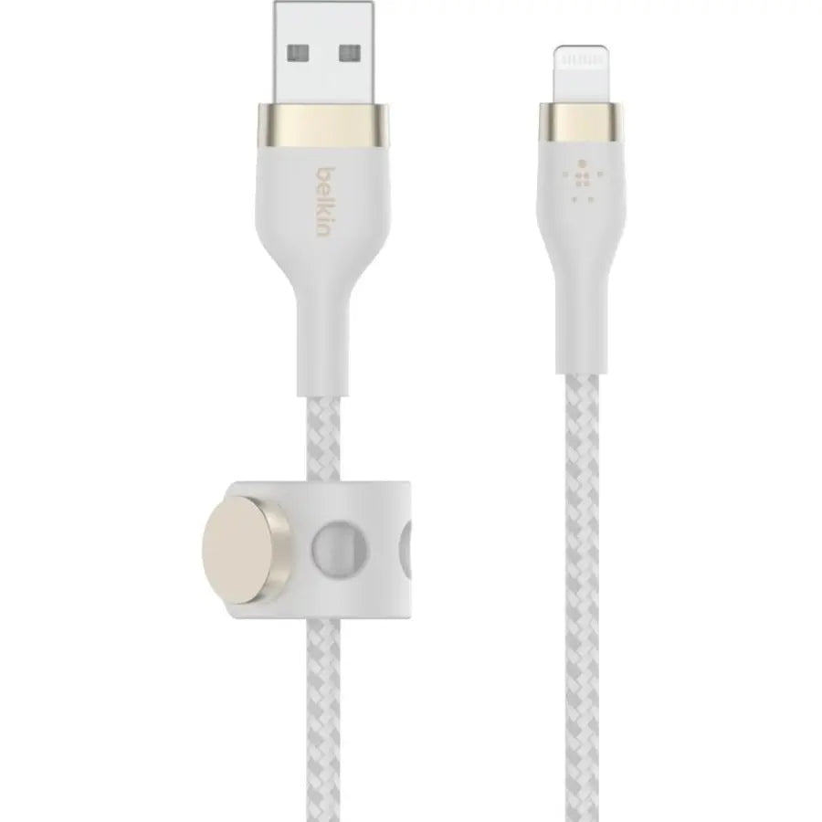 Belkin BoostCharge Pro Flex Silicone USB-A to Lightning Cable – Durable, Tangle-Resistant Charging for Apple Devices
