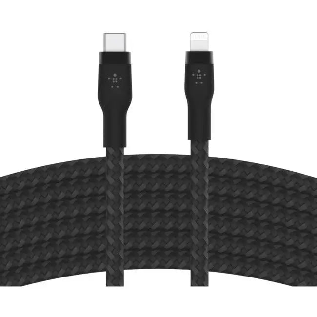 Belkin BoostCharge Pro Flex Braided Silicone Cable for iPhone and iPad – 3 Meters, Black