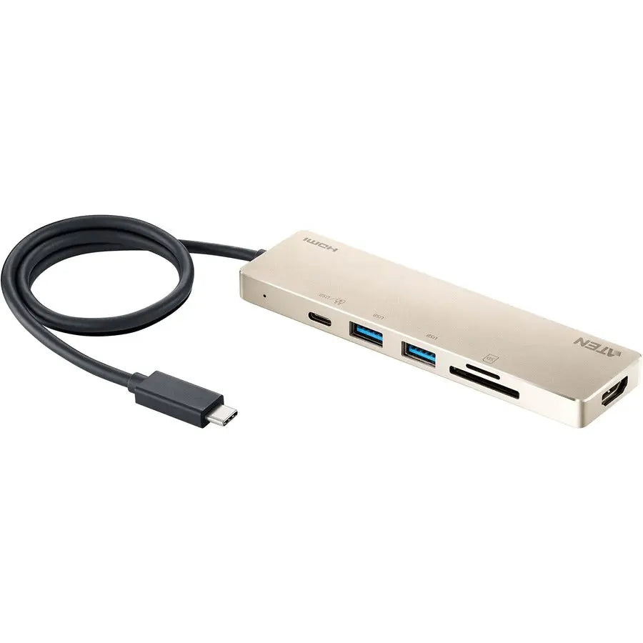 ATEN UH3239 USB-C Multiport Mini Dock with Power Pass-Through for Laptops and PCs