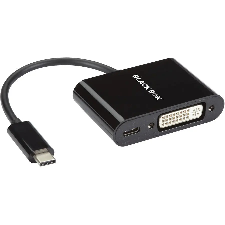 Black Box VA-USBC31-DVIC USB-C to DVI Adapter with 60W Power Delivery, 4K60, HDR
