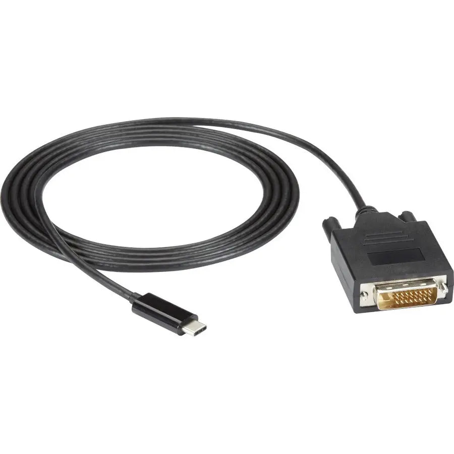 Black Box VA-USBC31-DVID-006 USB-C to DVI Adapter Cable - 6 Feet, 1080p @ 60Hz, DisplayPort 1.2 Alt Mode, Thunderbolt 3 Compatible