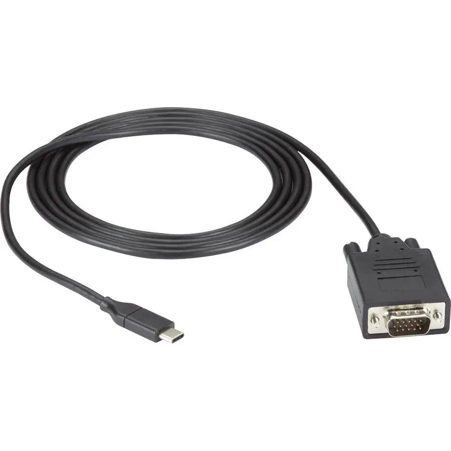 Black Box VA-USBC31-VGA-006 USB-C to VGA Adapter Cable, 6ft, 1080p HD, Thunderbolt 3 Compatible