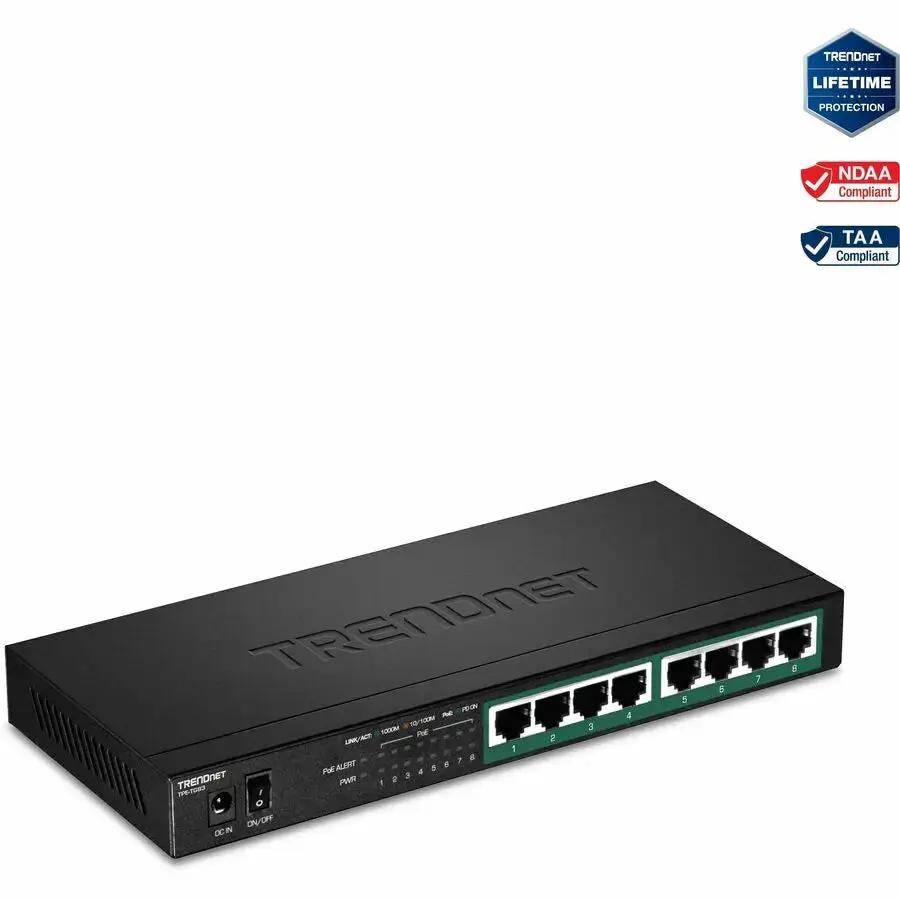 TRENDnet 8-Port Gigabit PoE+ Switch TPE-TG83 for Business Networking by TRENDnet