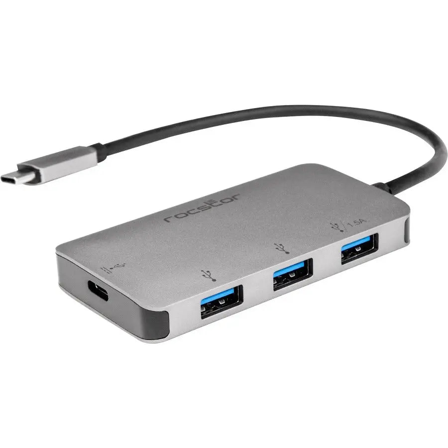 Rocstor Premium USB-C to USB-A Hub with 100W Power Delivery – Portable USB 3.1 Hub for MacBook, Chromebook, and PC