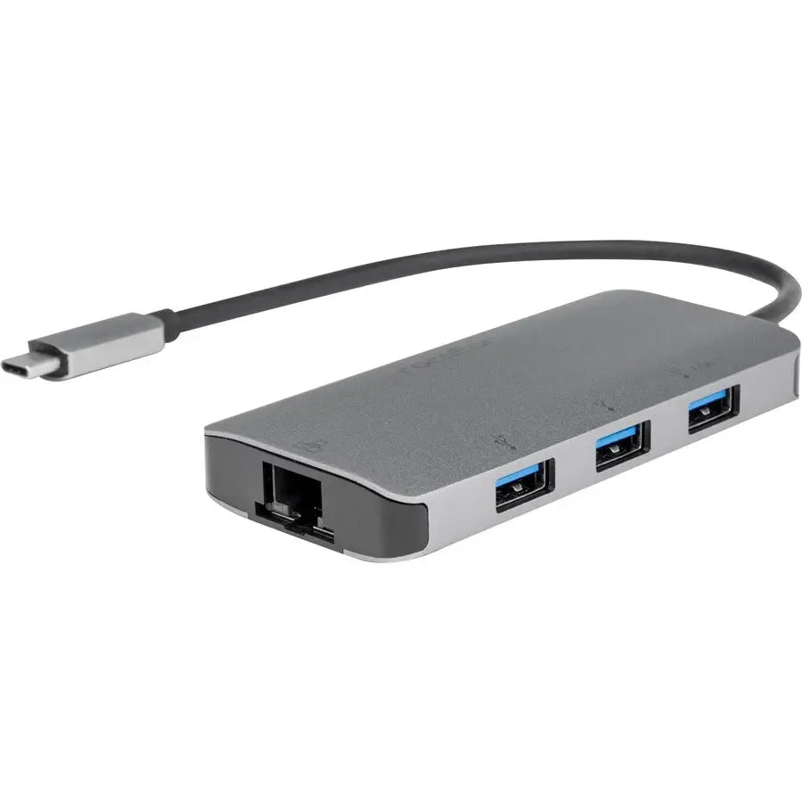 Rocstor Premium USB-C Hub with USB-A, Gigabit Ethernet & 100W Power Delivery – Y10A255-A1