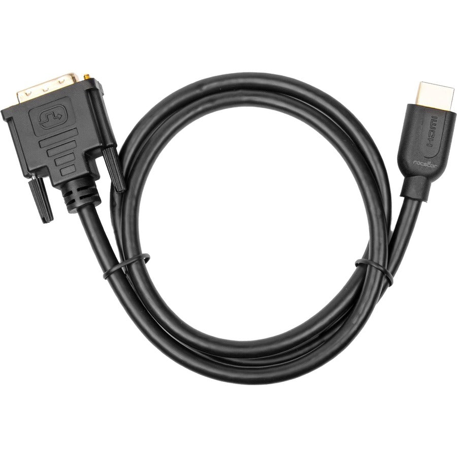Rocstor Premium HDMI to DVI-D Cable Male to Male - Reliable Video and Audio Connection
