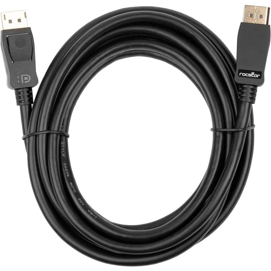 Rocstor Premium DisplayPort 1.4 Cable - 10ft, Supports 8K/60Hz & 4K/120Hz Resolutions