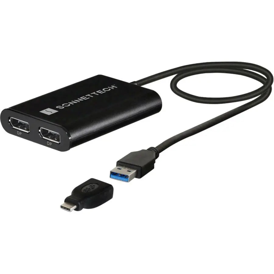 Sonnet DisplayLink Dual DisplayPort Adapter for M1 Macs – Connect Two 4K Displays from a Single USB or Thunderbolt Port
