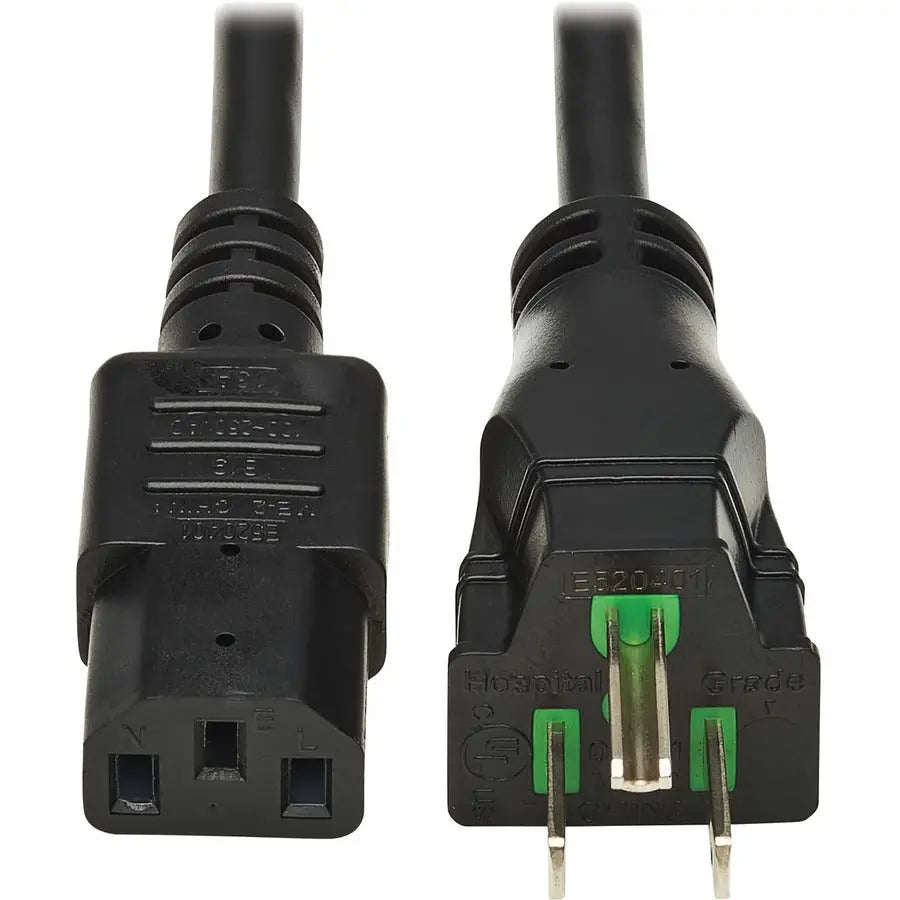 Eaton Tripp Lite Series Safe-IT Antibacterial Hospital-Grade Power Cord, 6 ft, Black