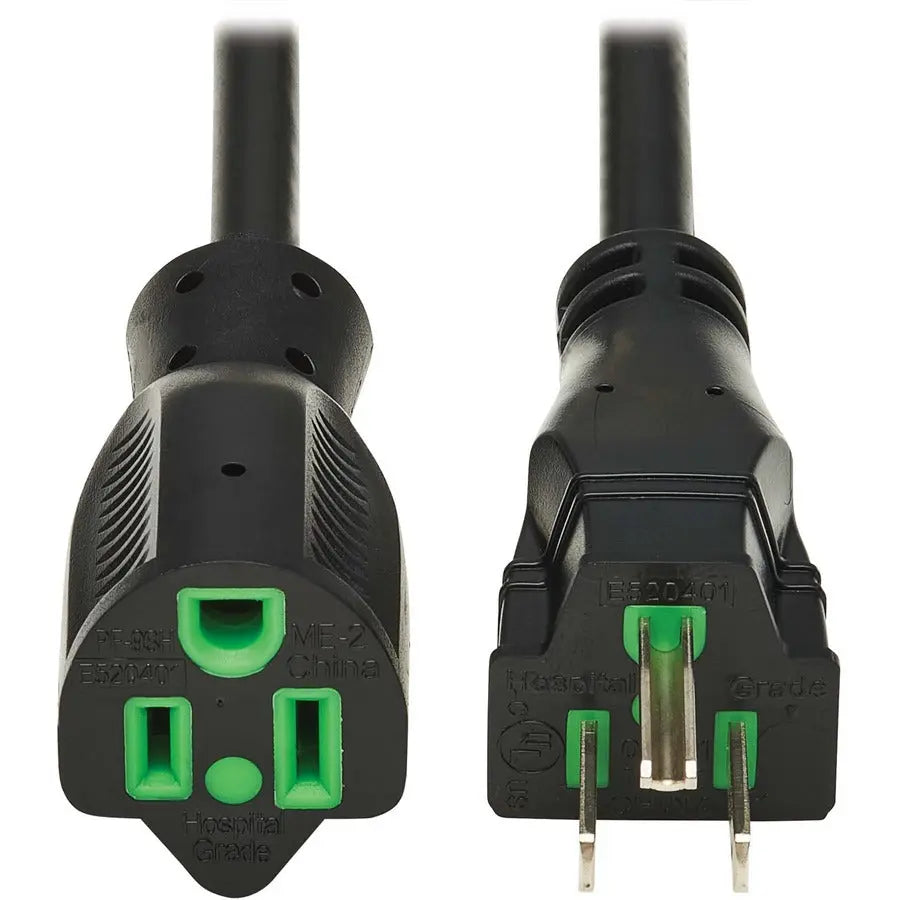 Eaton Tripp Lite Series Safe-IT Power Extension Cord with NEMA 5-15P-HG to NEMA 5-15R-HG, 15 Feet