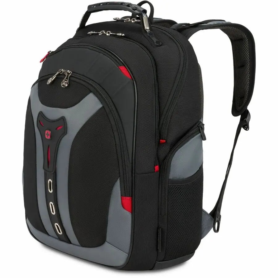 Wenger Pegasus 17-Inch Laptop Backpack - Black/Blue, Durable Nylon with Shock Absorbing Straps