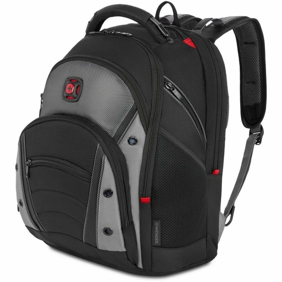 Wenger Synergy 27305140 Laptop Backpack for 16-Inch Laptop, Black/Gray