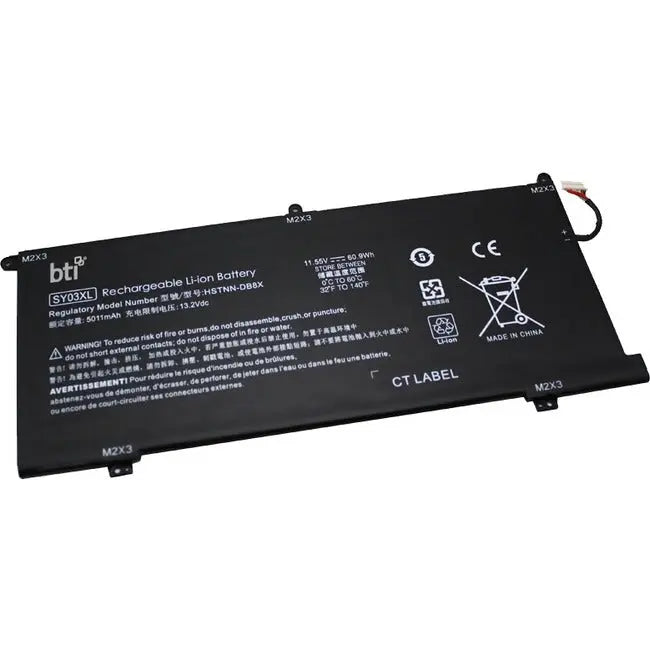 BTI HP Chromebook Battery SY03XL-BTI – 60Wh, 11.55V, 5011mAh Rechargeable Replacement for HP Models