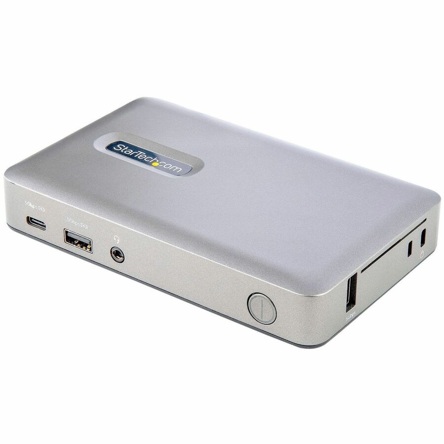StarTech.com USB C Dock with DisplayPort and VGA – 4K 30Hz or 1080p 60Hz Output, 65W Power Delivery, 4-Port USB 3.1 Hub, GbE, Space Gray