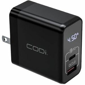 CODi A01104 20W Dual-Port Wall Charger with USB-C and USB-A Quick Charge 3.0