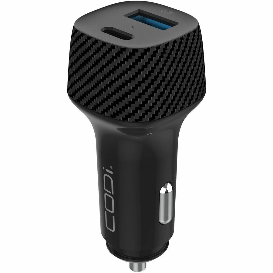 CODi A01109 20W Dual-Port Car Charger with USB-C PD and USB-A Quick Charge 3.0