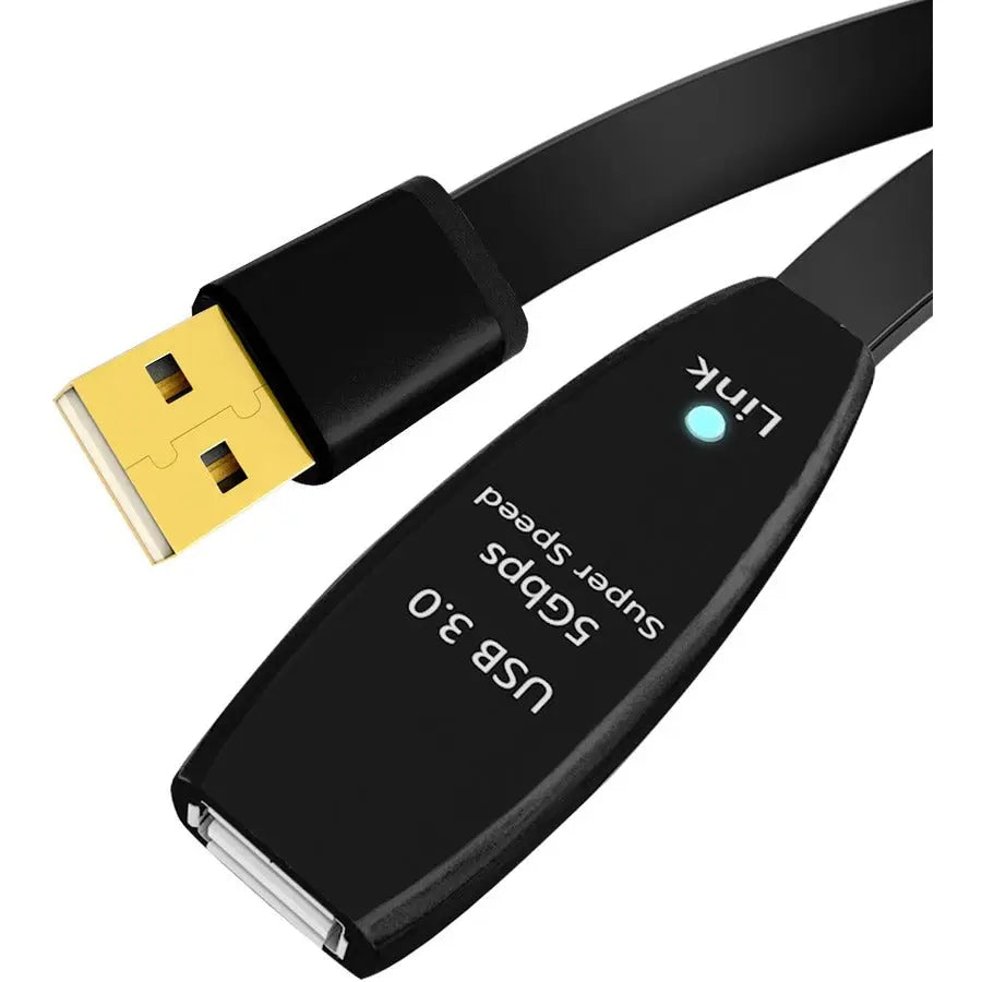 4XEM 10M USB 2.0 Flat Extension Cable - High-Speed Data Transfer, Tangle-Free Design, and Versatile Compatibility