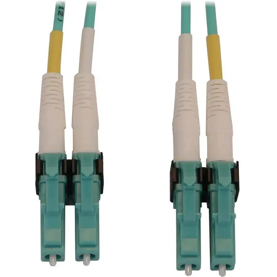 Eaton Corporation Tripp Lite N820X-07M-OM4 7 ft. Aqua OM4 Multimode Duplex Fiber Optic Network Cable with Switchable LC Connectors by Eaton Corporation