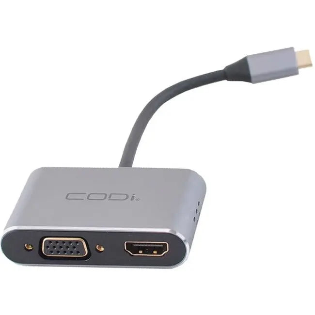 CODi 4-In-1 USB-C Display Adapter with HDMI, VGA, USB-A 3.0, and USB-C Power Delivery