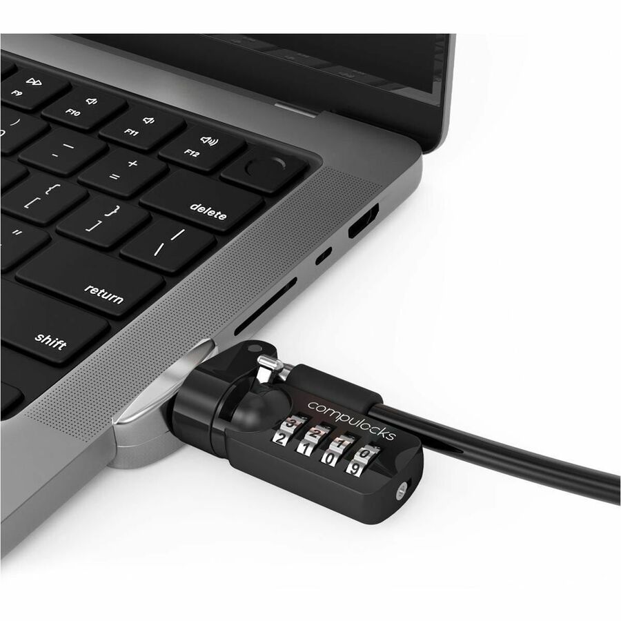 Compulocks Brands Inc. MacBook Pro 14-inch Ledge Lock Adapter with Combination Lock — Secure Cable Lock Solution for M1 to M5 Models