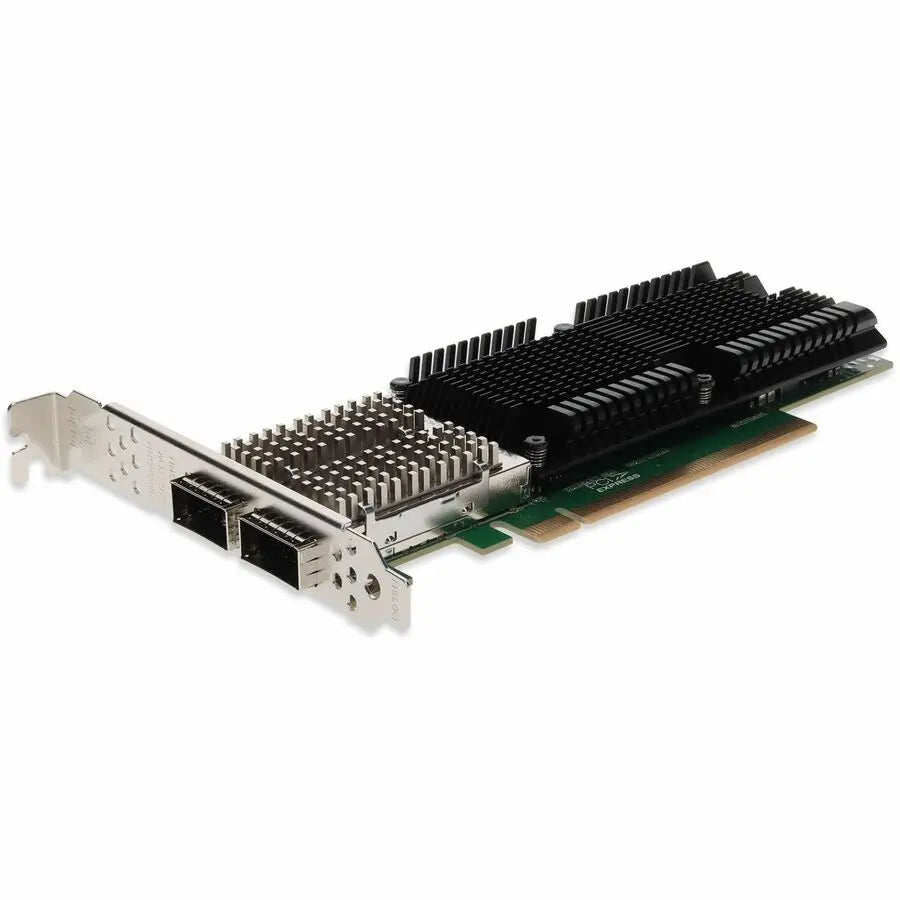AddOn 100Gbps Dual Open QSFP28 PCIe 4.0 x16 Network Interface Card for High-Speed Server Connectivity