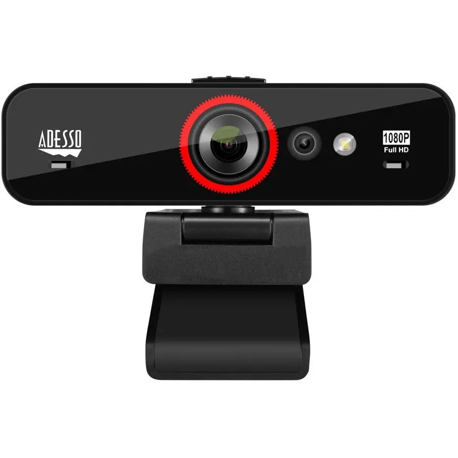 Adesso Inc. CyberTrack F1 Webcam with Full HD 1080P, Facial Recognition, and Dual Microphones